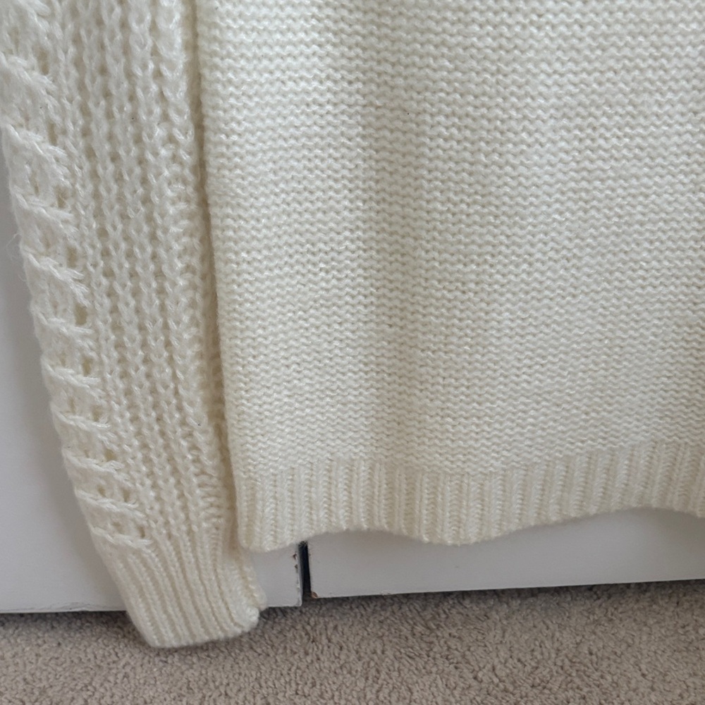 Women's Cream Knit Sweater - Picture 4 of 8